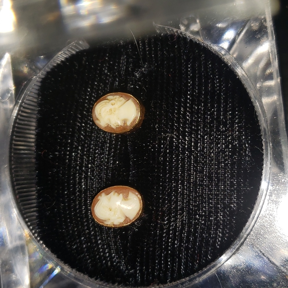 Vintage Cameo Earrings 750